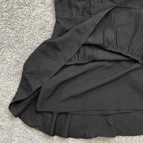 Like new ✨ Sandro Ronald Shirred Ring Mini Dress in black linen fully lined - Picture 9 of 9